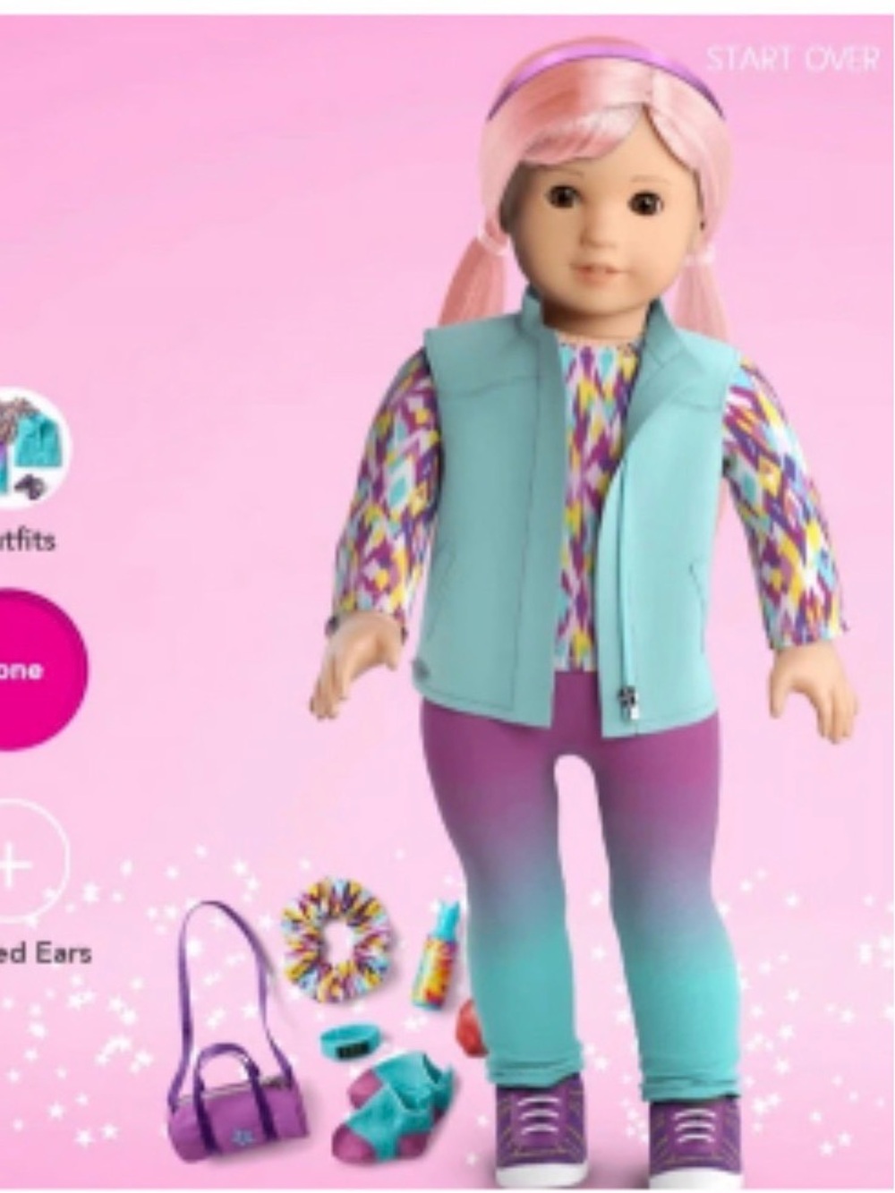 American Girl Doll RETIRED CYO Let's Move Outfit & Accessories FULL SET